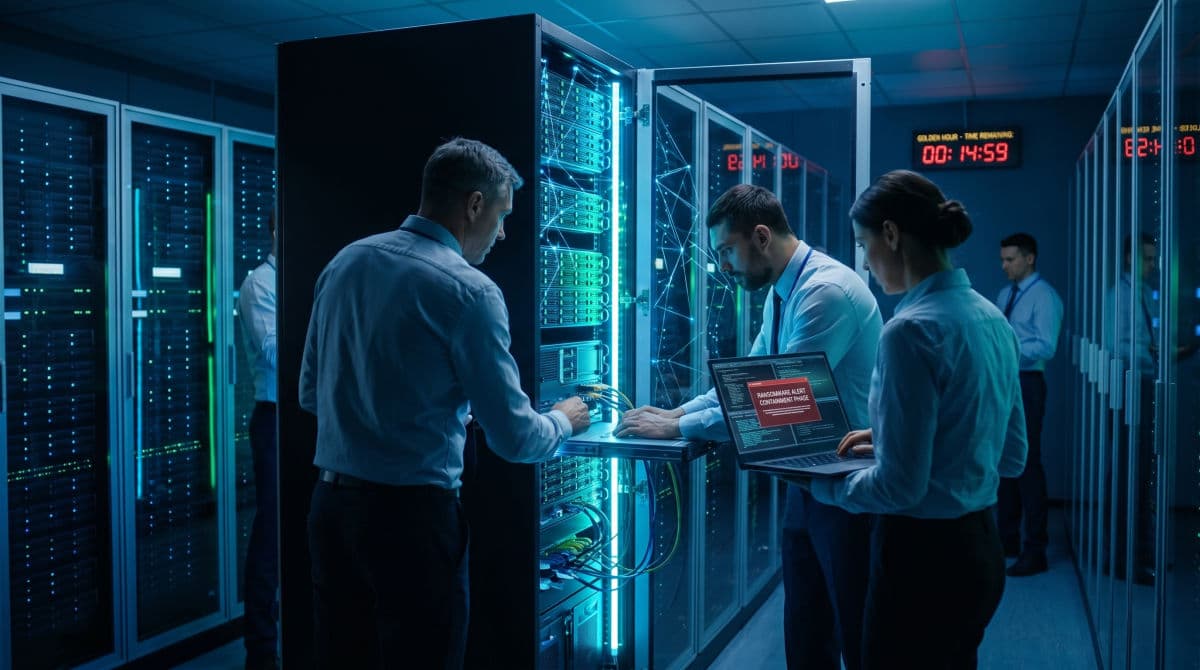 Professional IT crisis response team.