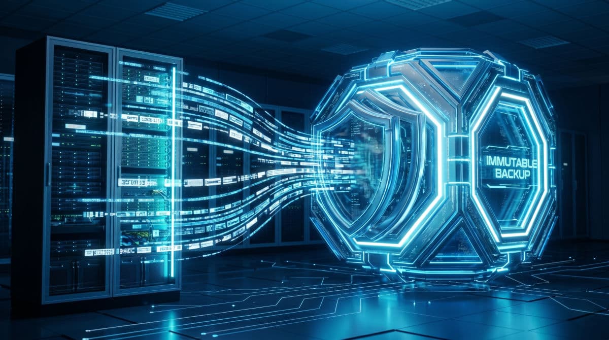 Immutable data backup to digital vault.