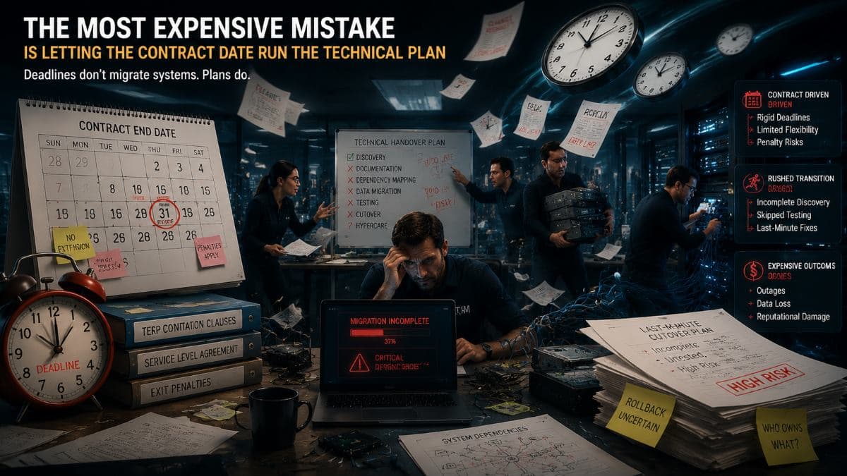 Deadline chaos, contract-driven IT handover