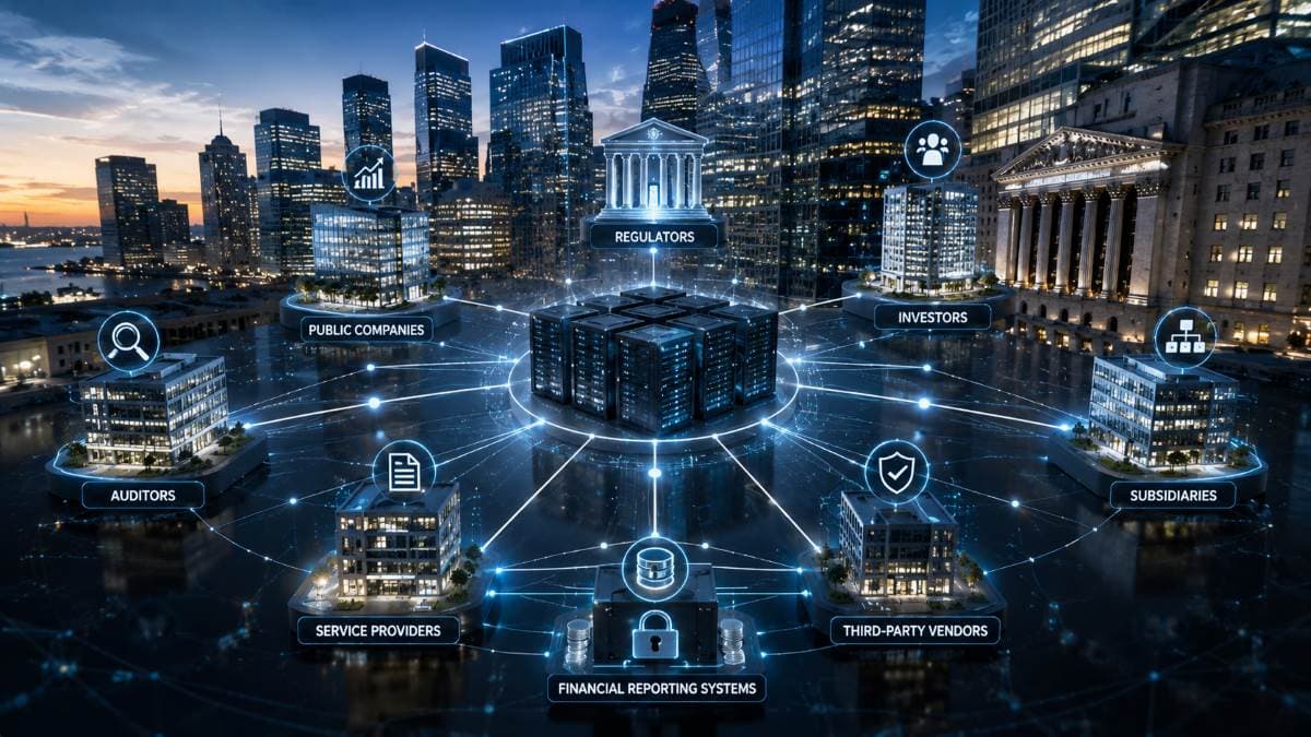 Corporate financial network with investors regulators