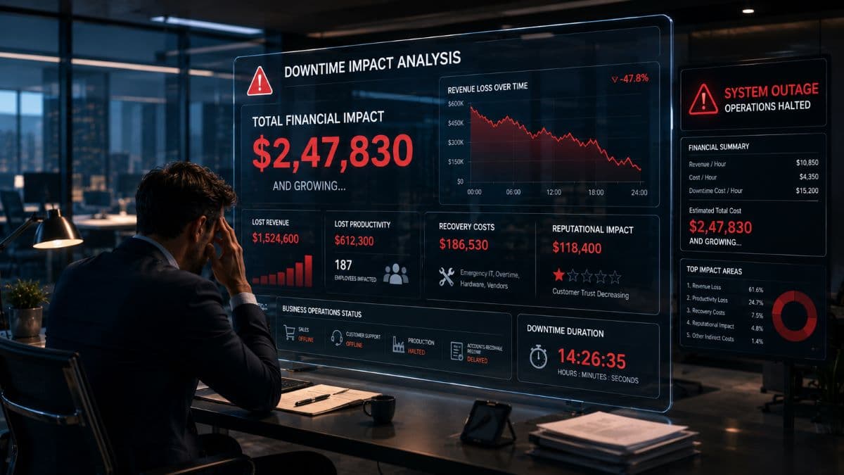 Business downtime financial impact