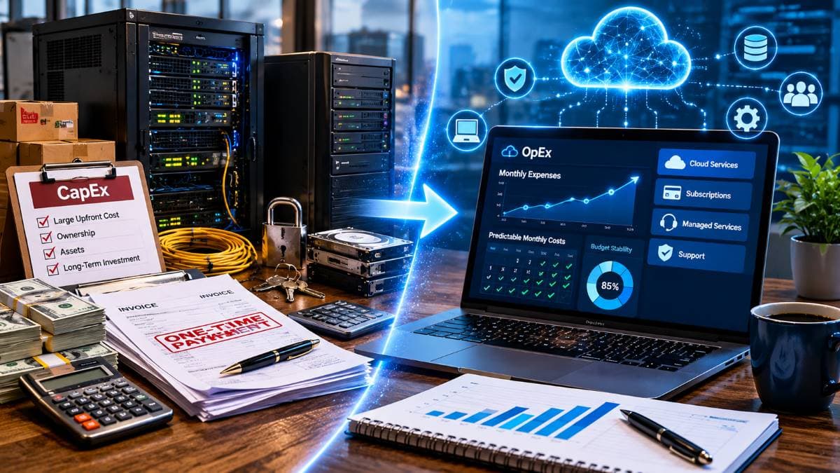 Comparing capital and operational IT expenses