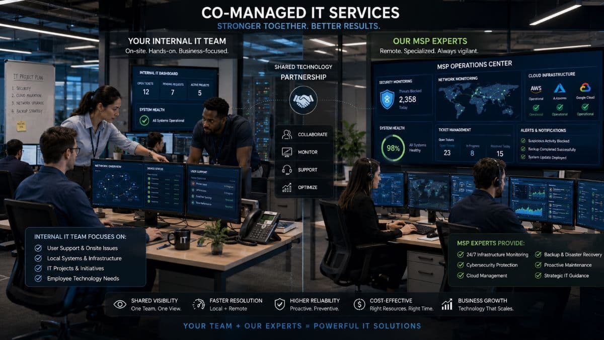 Co-managed IT collaboration team