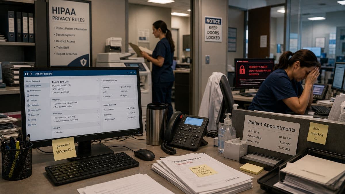 Medical office exposing patient data security mistakes