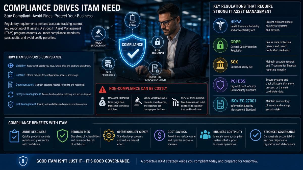 Compliance driven IT asset management
