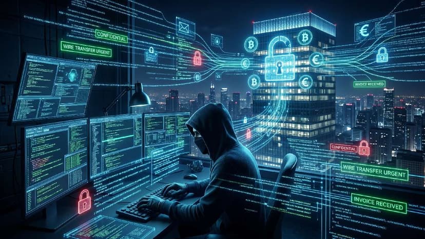 Cybercriminal manipulating a business email network