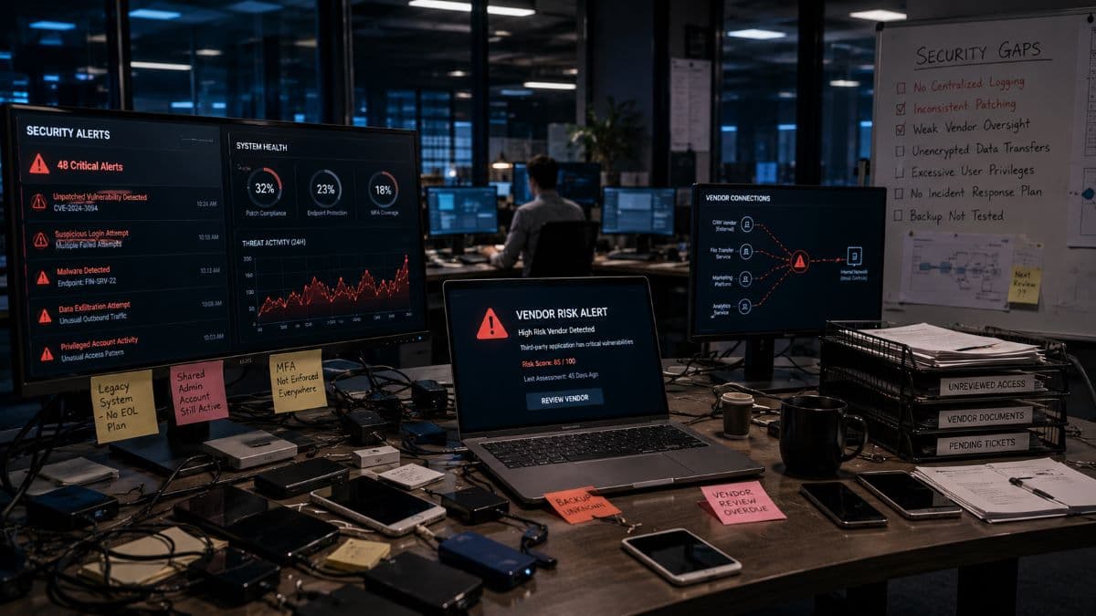 Cybersecurity gaps and vendor risk