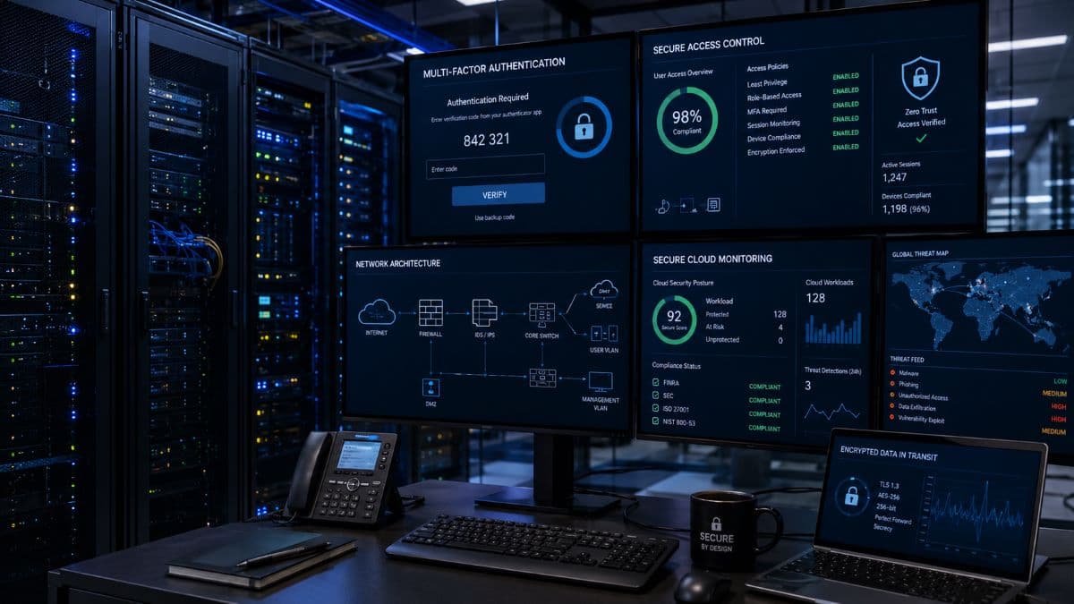 Financial server room access controls