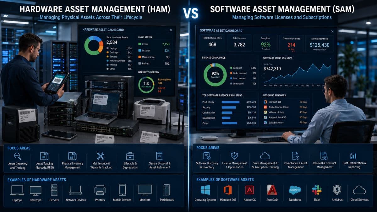 Hardware vs software asset management