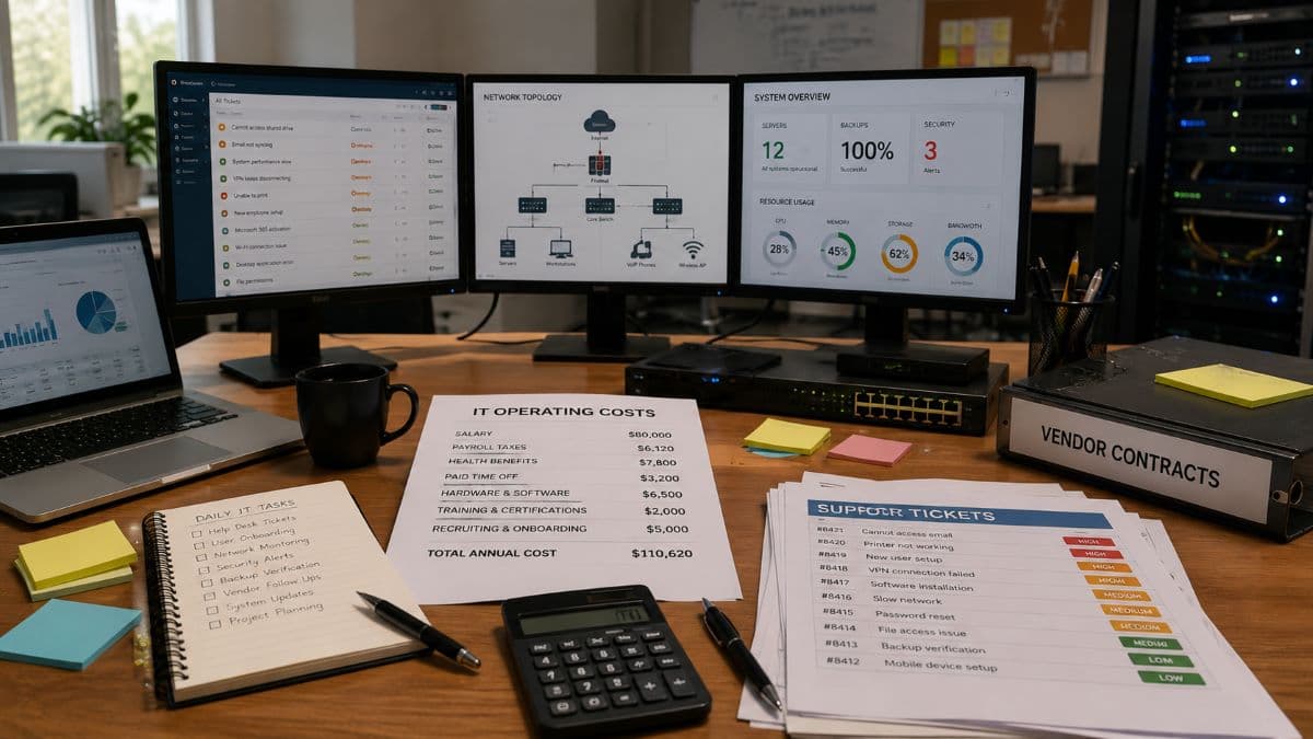 IT costs and responsibilities on desk
