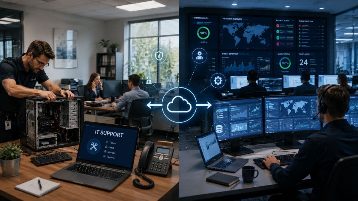 Internal and outsourced IT support comparison