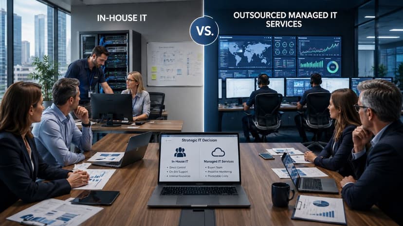 Comparing internal and outsourced IT teams