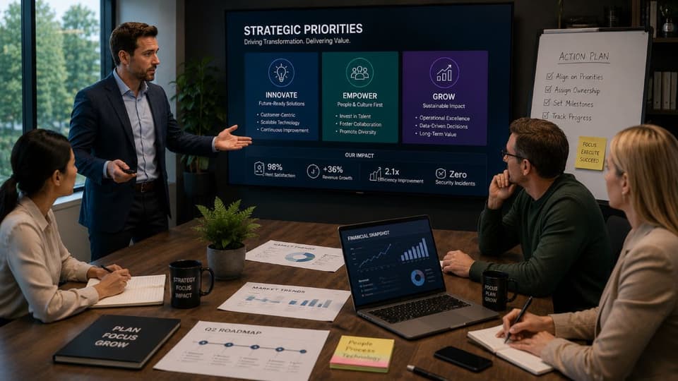 IT migration and onboarding process in modern office