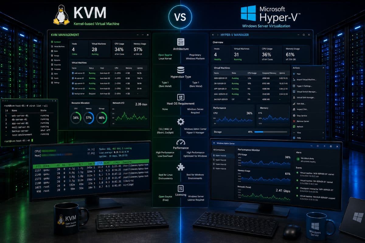 KVM vs Hyper-V comparison