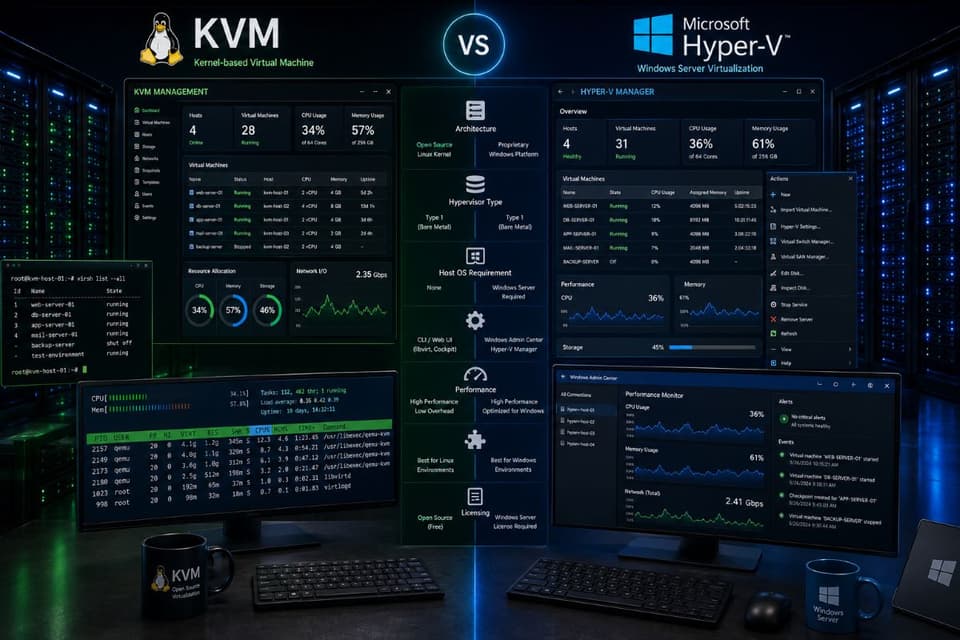 KVM vs Hyper-V comparison