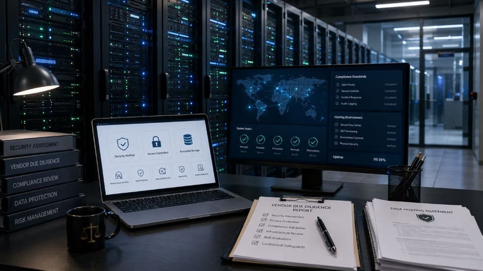 Legal data hosting and vendor due diligence
