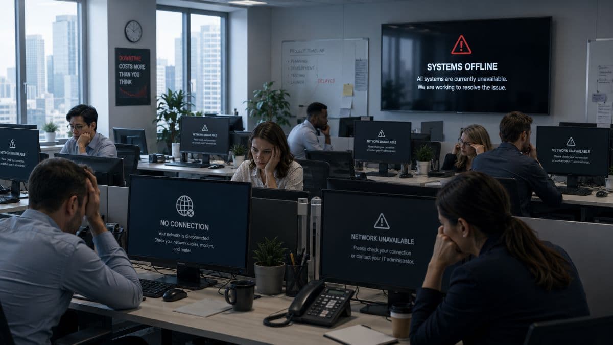 Employees affected by network outage