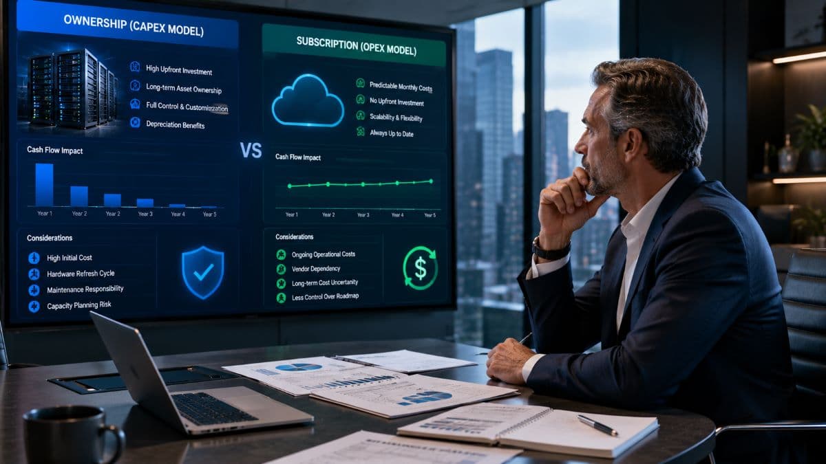 Evaluating subscription costs versus asset ownership