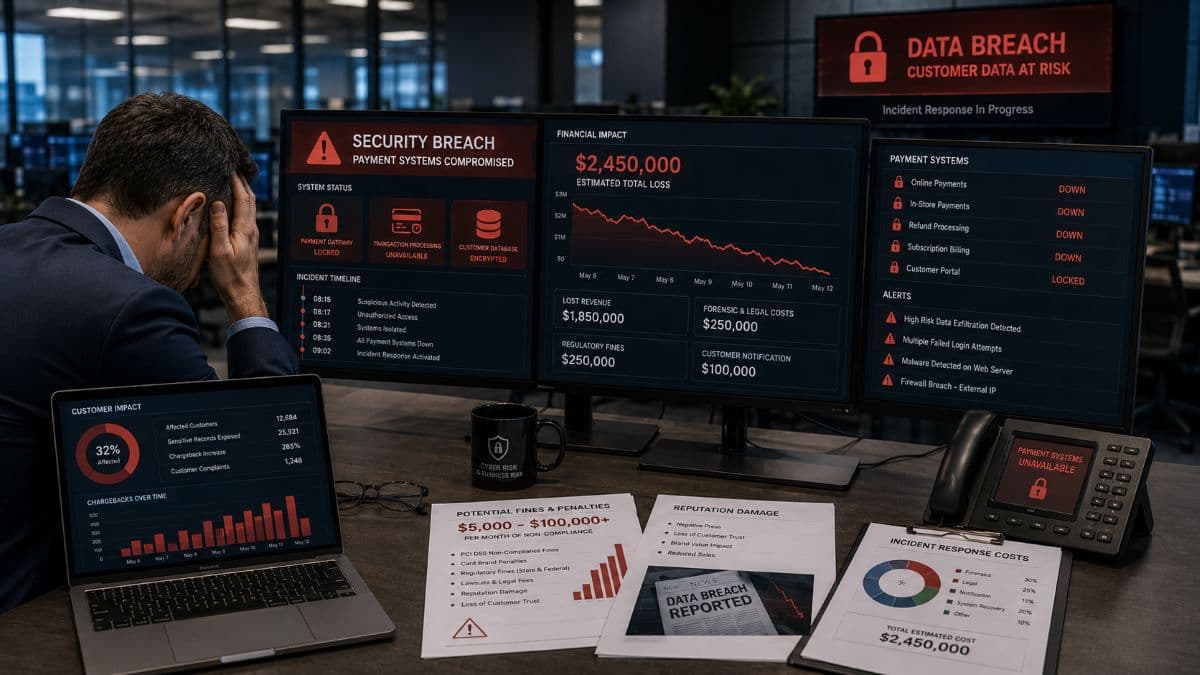 Financial impact of cybersecurity data breach