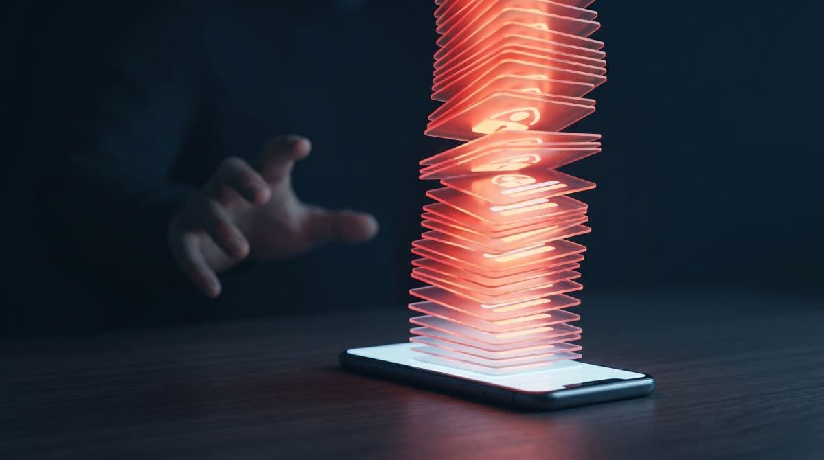 Smartphone flooded with MFA approval prompts