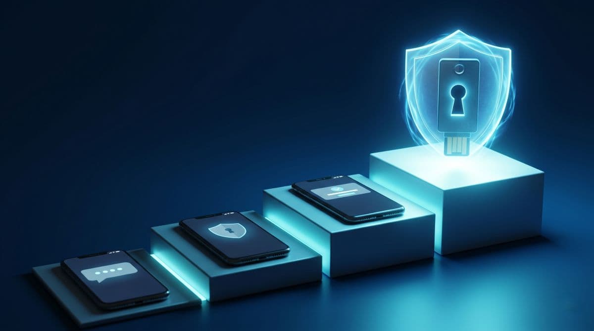 MFA methods compared by security strength