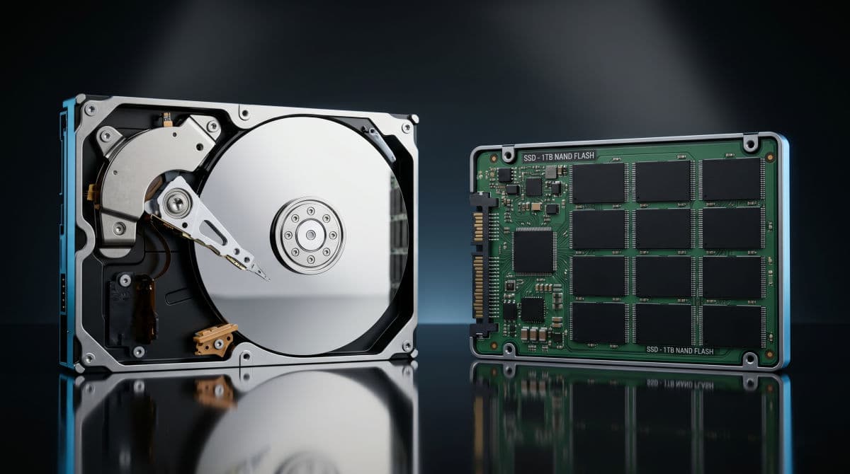 Comparison of hard drive and SSD