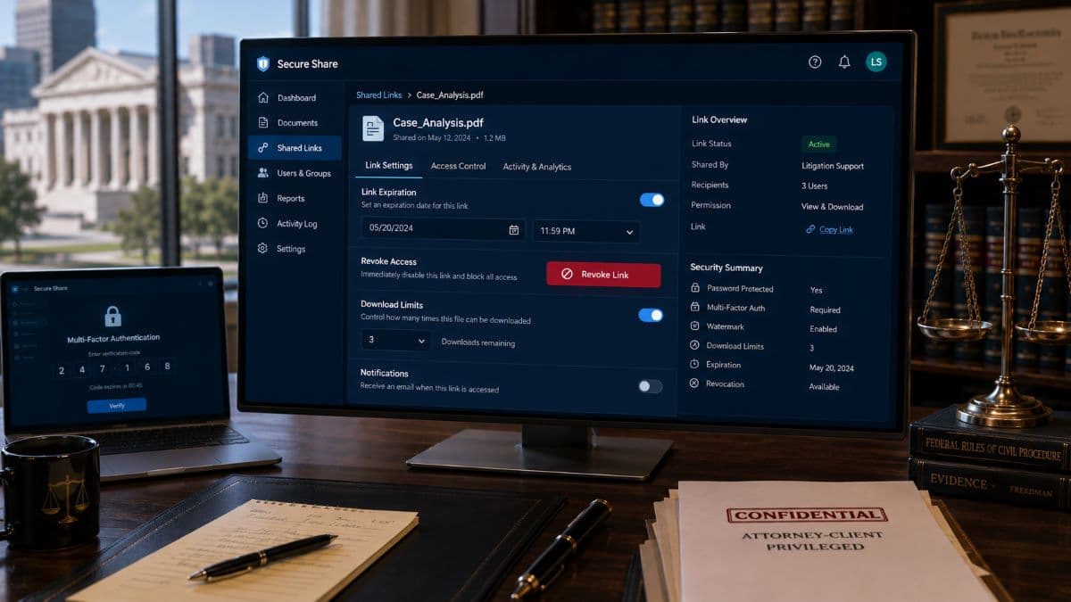 Secure document sharing with expiration controls