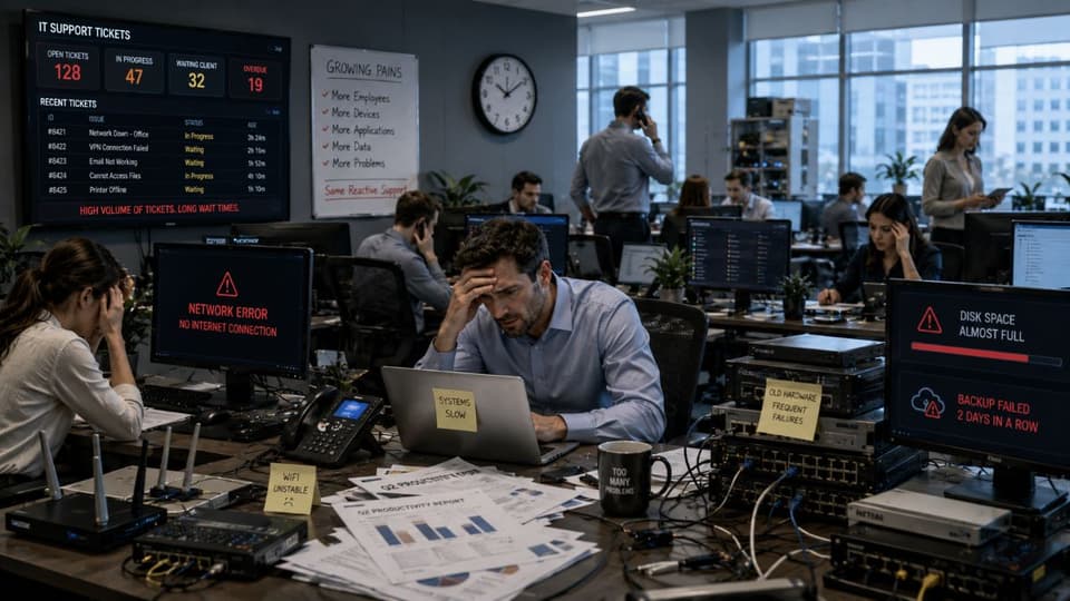 rowing business struggling with outdated break-fix IT support