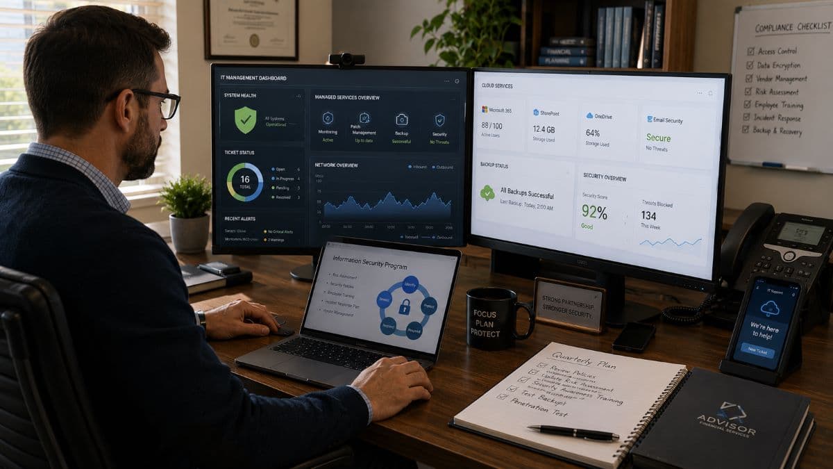 Small advisory firm cybersecurity compliance