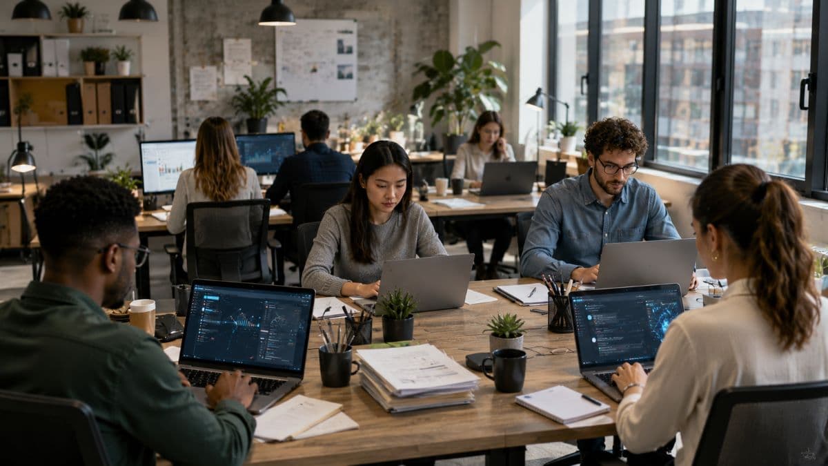 Small business team using AI tools