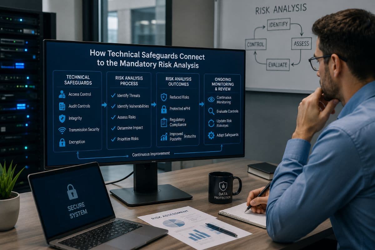 Technical safeguards supporting mandatory healthcare risk analysis
