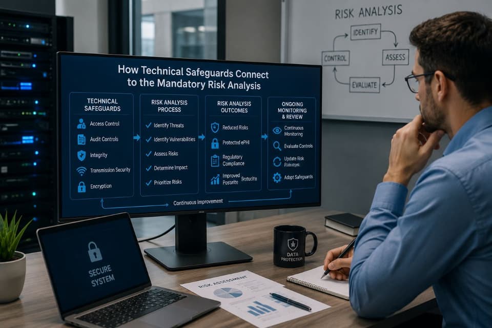 Technical safeguards supporting mandatory healthcare risk analysis
