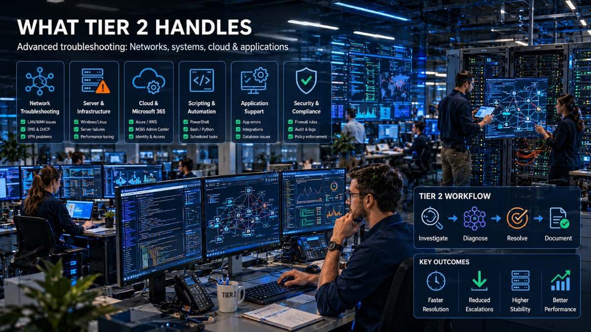 Tier 2 network troubleshooting engineer