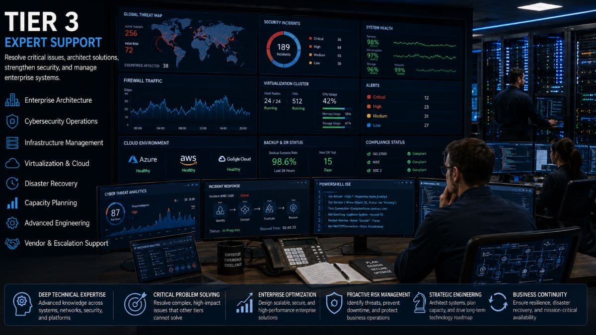 Enterprise Tier 3 infrastructure support