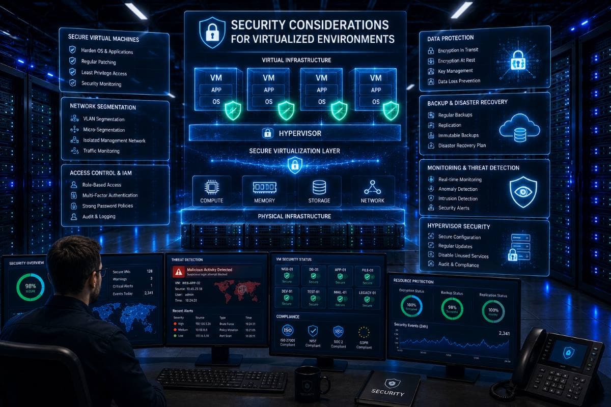 Virtualized infrastructure cybersecurity monitoring