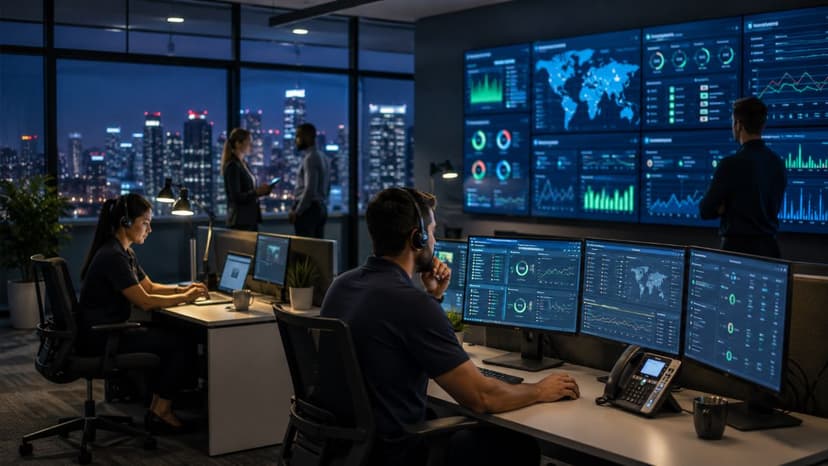 Professional team providing continuous IT support