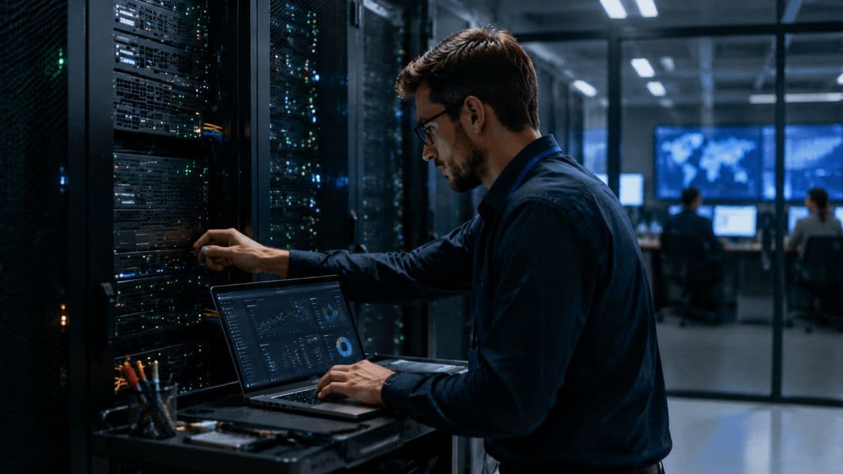 On premises versus cloud infrastructure comparison scene