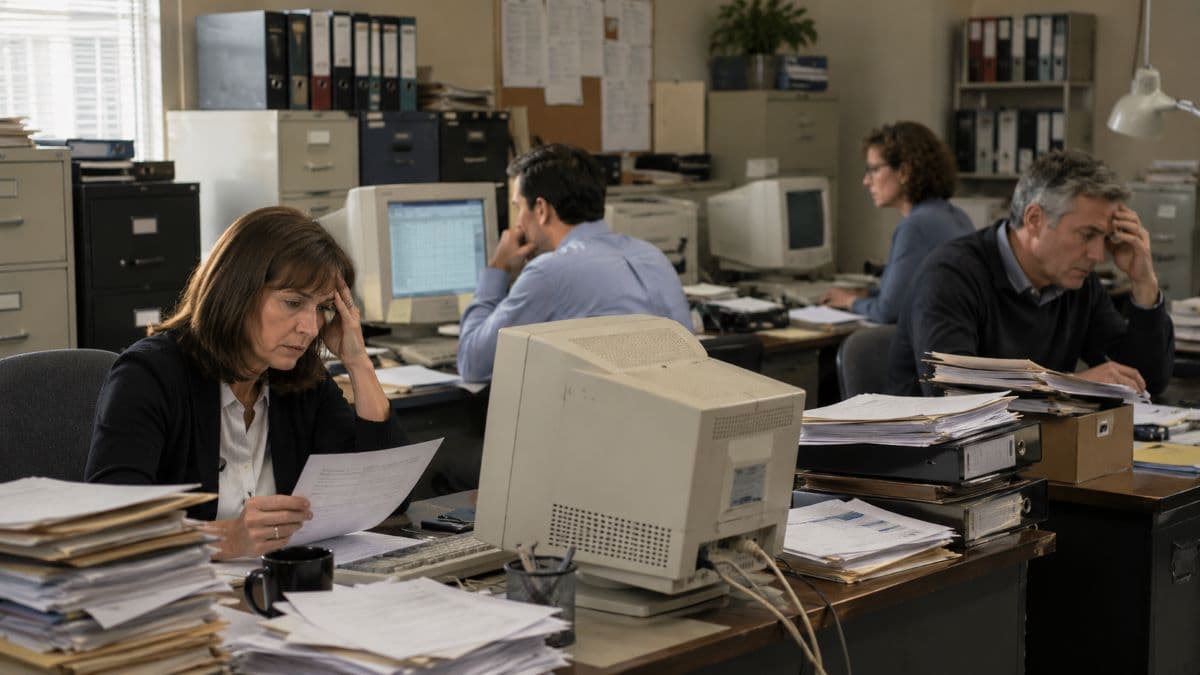 Staff struggling with outdated office technology systems