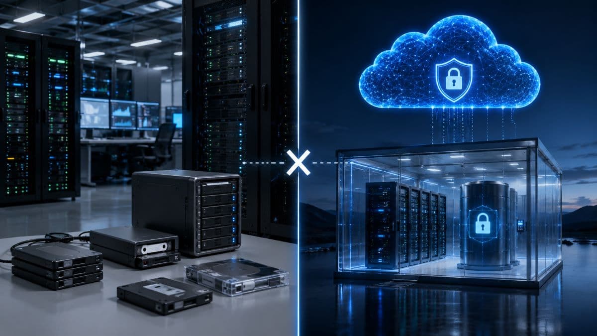 Air-gapped backups isolated from network threats