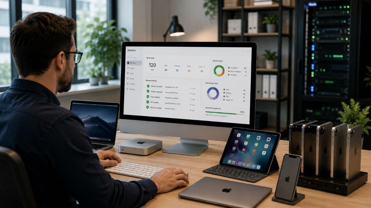 Centralized Apple device management workspace
