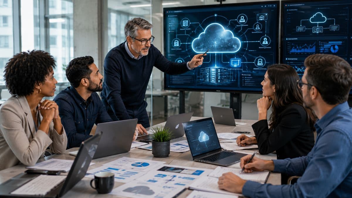 Association team planning secure cloud modernization project