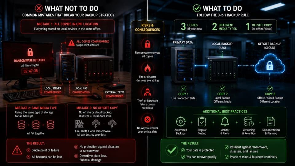 Common backup rule failures and mistakes