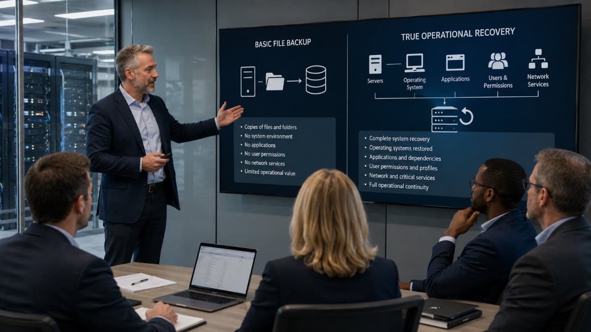 Backup versus full operational recovery meeting