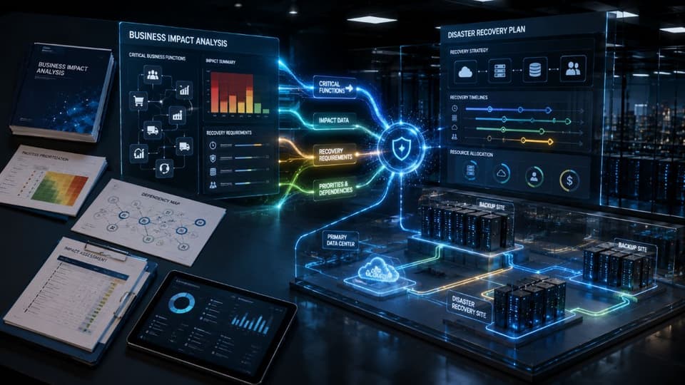 Business impact analysis supporting disaster recovery