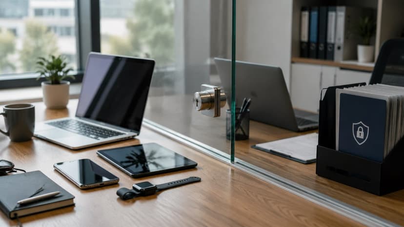 BYOD workplace data security division concept