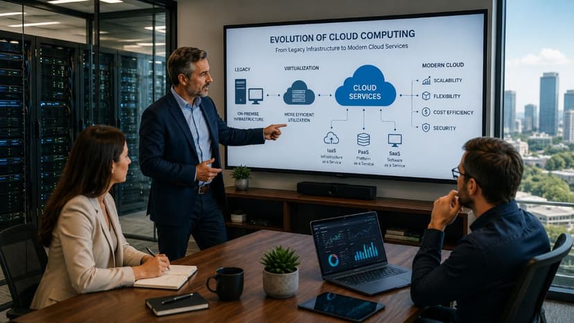 Business team planning cloud migration strategy