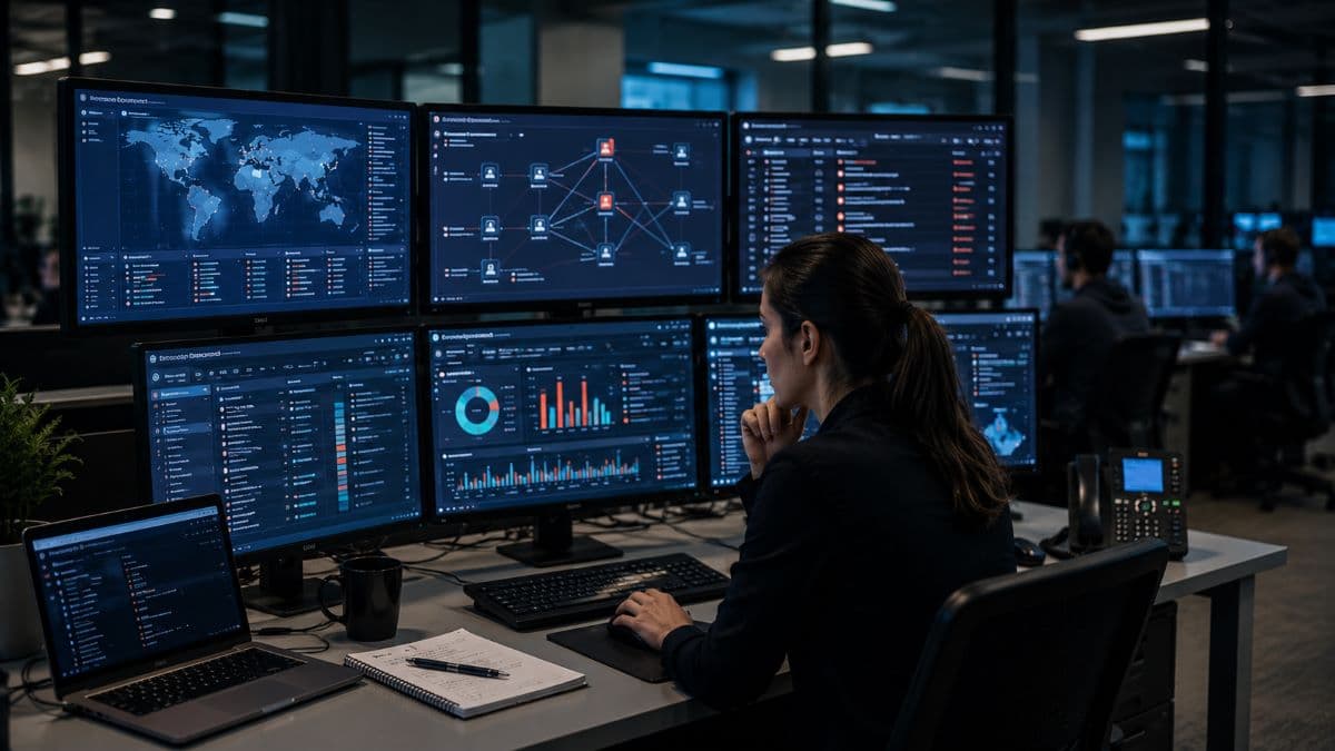 Analyst investigating security alerts and incidents