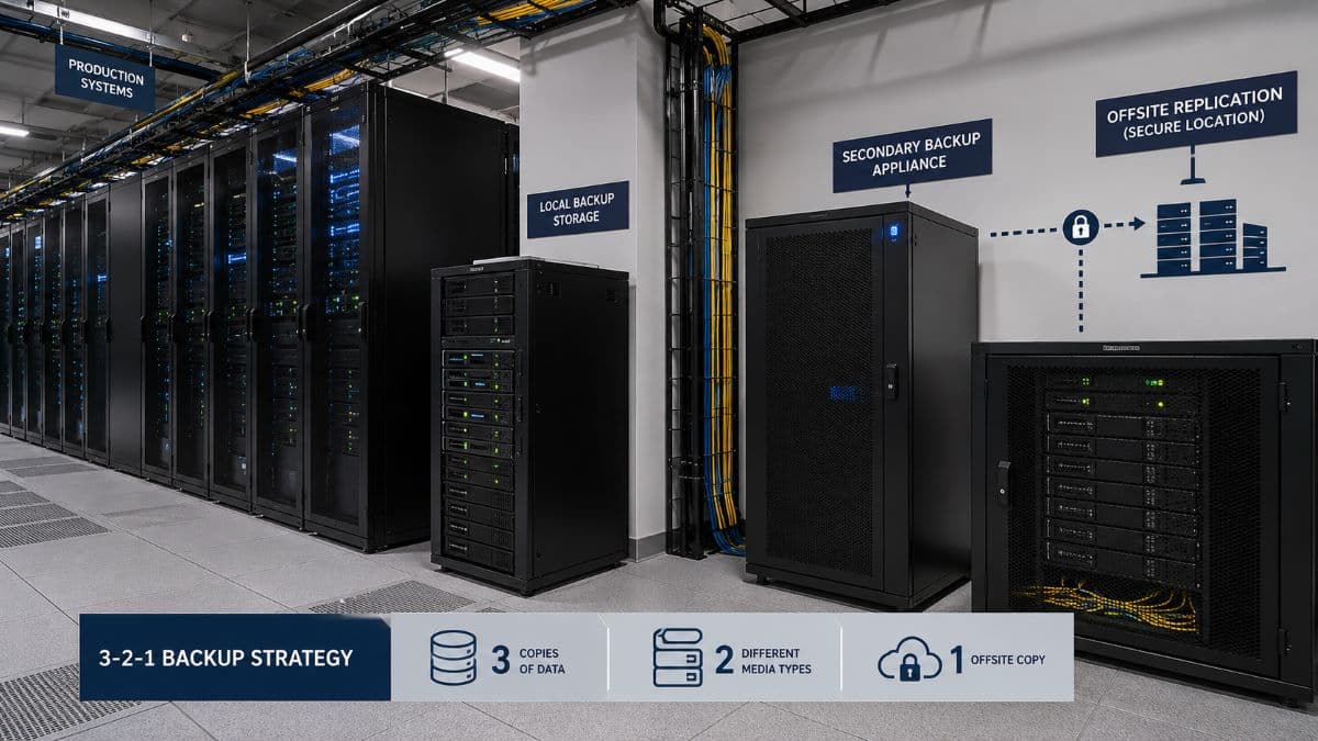 Enterprise backup infrastructure with offsite replication