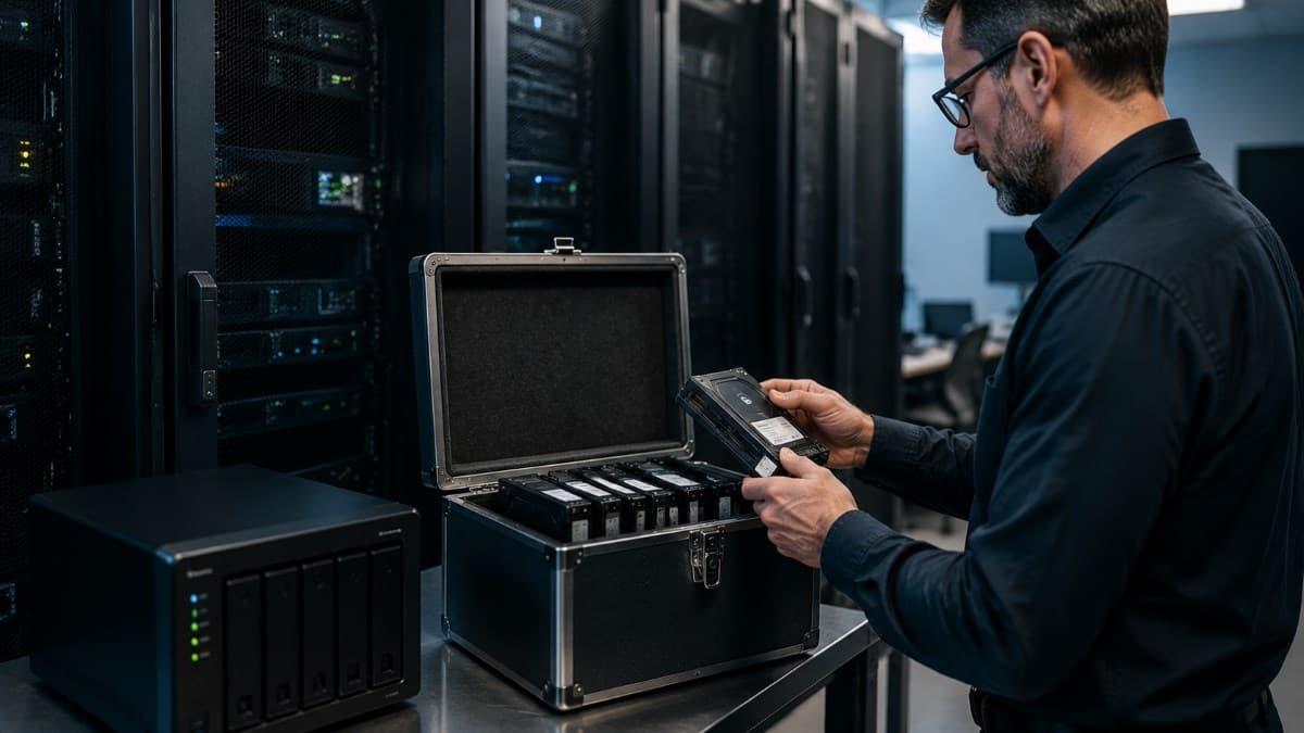 isolated backup server room storage inspection