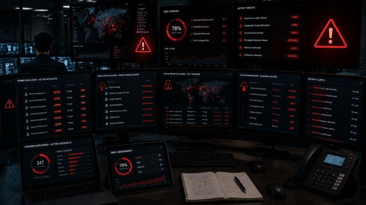 Unrevoked employee accounts creating enterprise security risks
